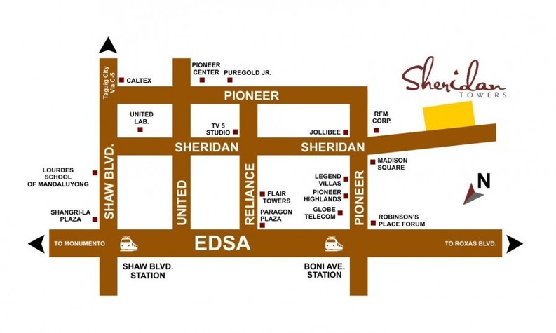 Sheridan Towers Vicinity Map