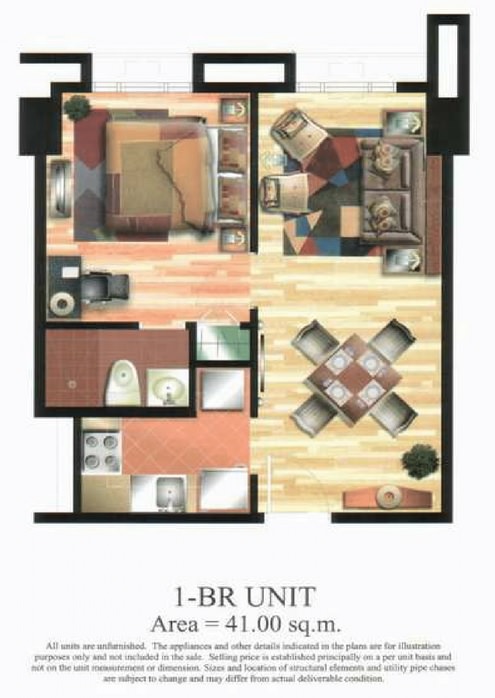 Eastwood LeGrand 1-Bedroom Unit Layout