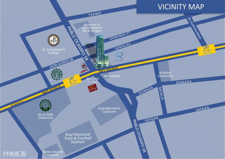 R Square Residences Vicinity Map