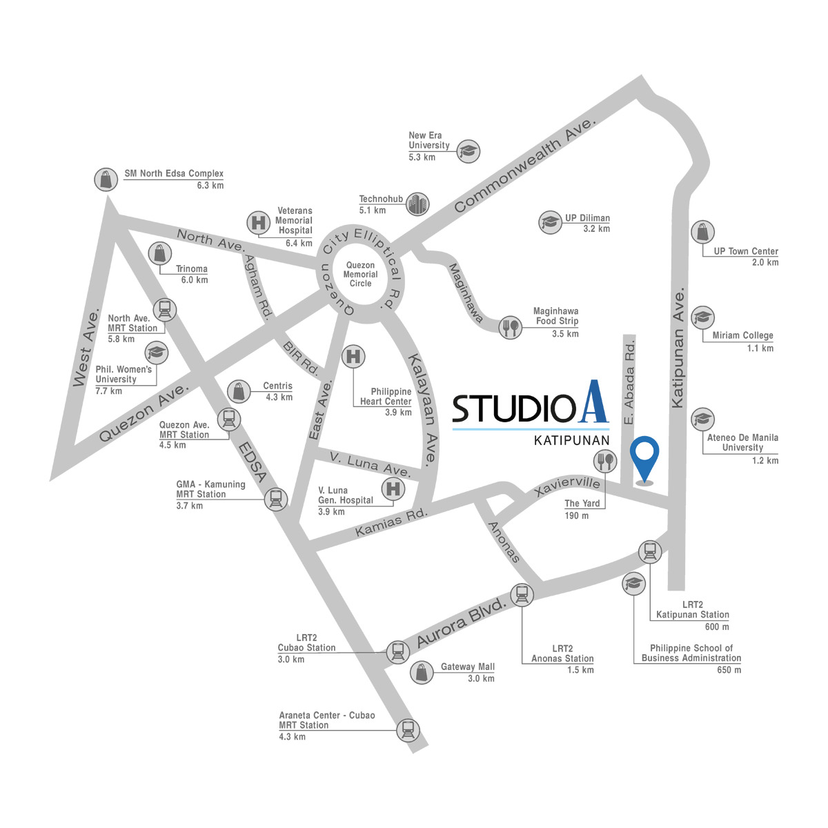 Studio A Katipunan Location