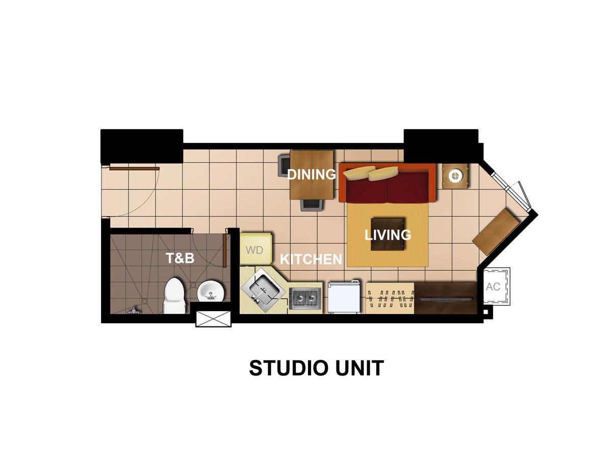 Avida Towers Intima Studio Unit Layout