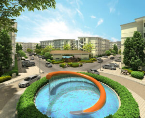 Cheer Residences Water Feature, Artist's Perspective