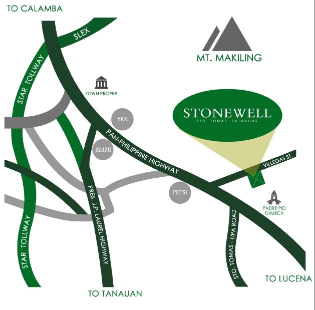 Stonewell Sto. Tomas Batangas Location