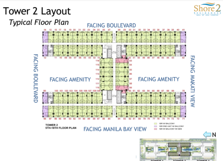 Shore 2 Residences Tower 2 Typical Floor Plan Layout