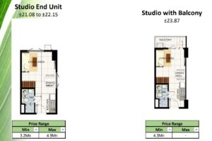 Leaf Residences - Studio Unit Perspective
