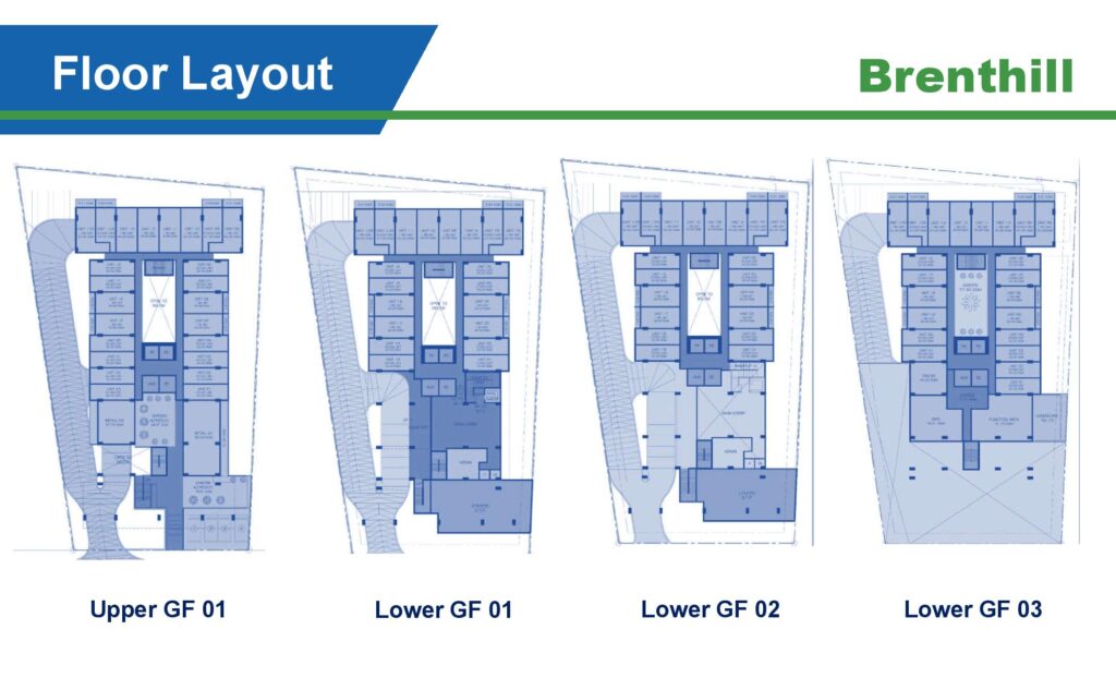 Brenthill Baguio Floor Layout of Upper GF 01, Lower GF 02, Lower GF 03
