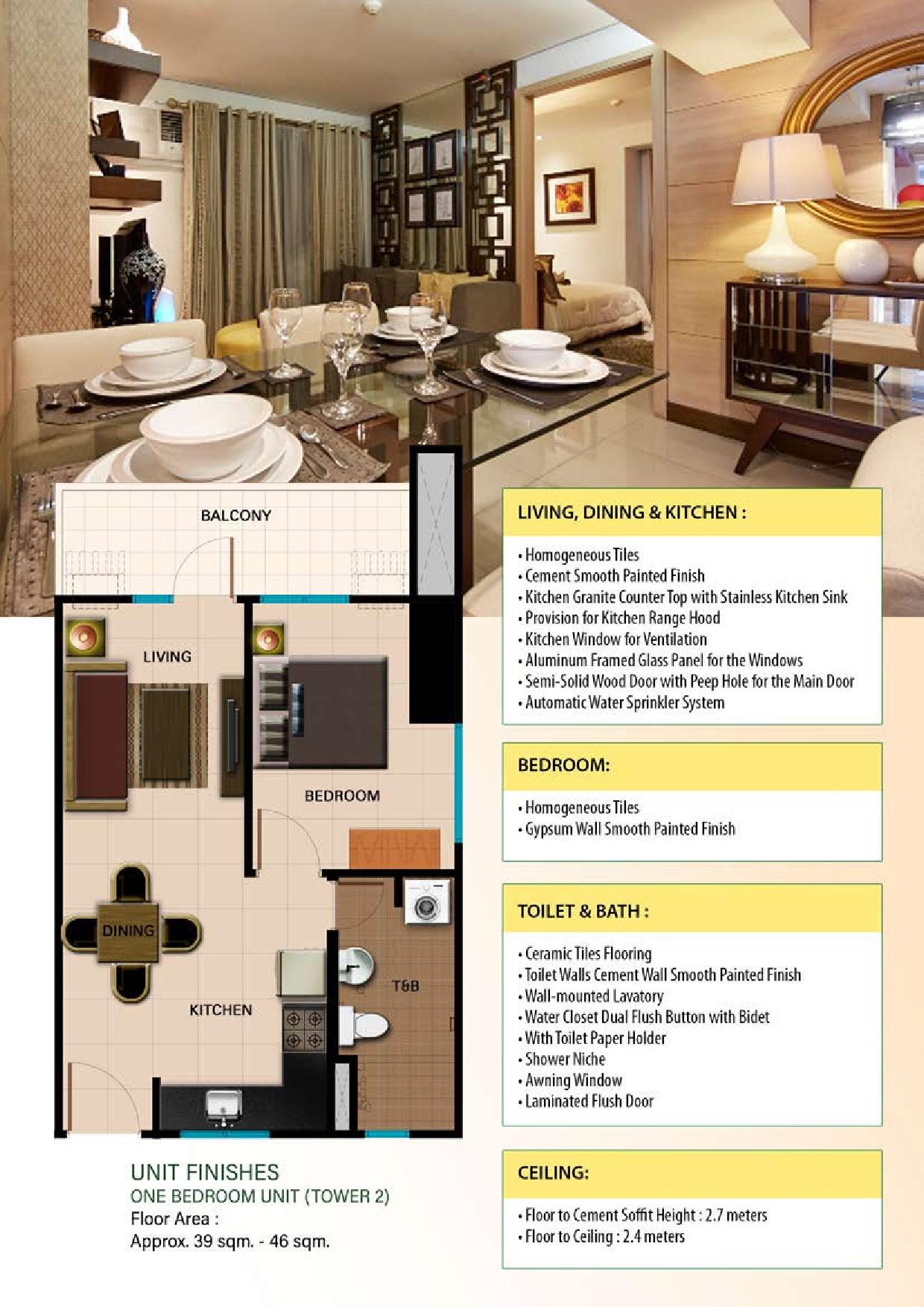 The Silk Residences - 1BR Unit Layout