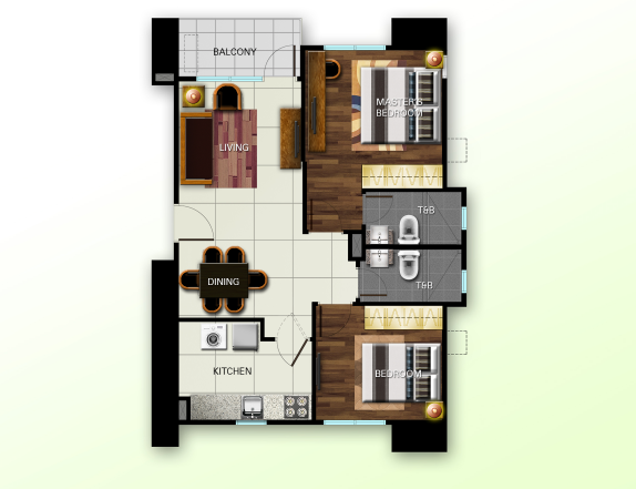 The Olive Place 2 Bedroom Unit