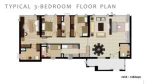 Fortune Hill 3-Bedroom Floor Plan