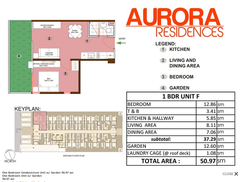 Aurora Residences 1-Bedroom Unit