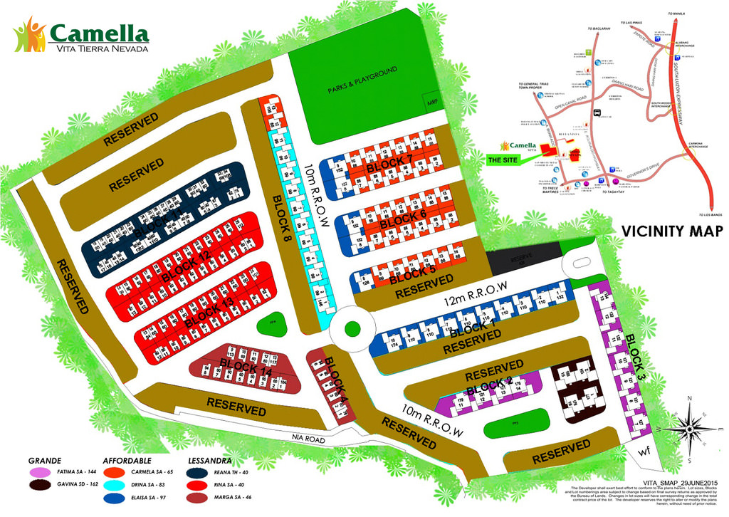 Camella Vita Tierra Nevada Site Development Plan