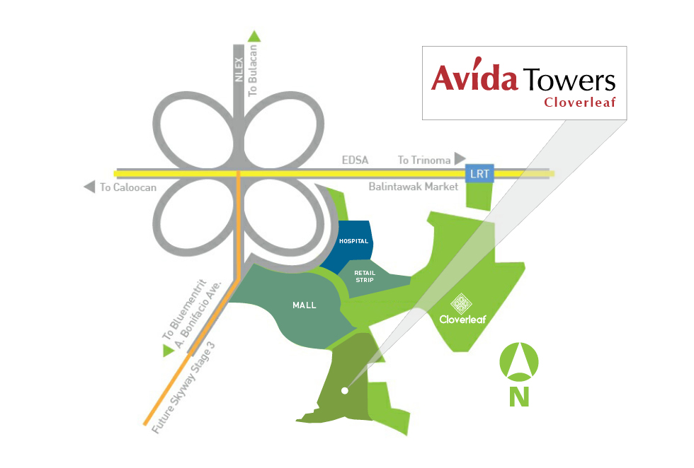 Avida Towers Cloverleaf Location
